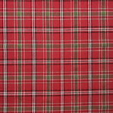 Tissu Crafty Cottons 100 % coton brossé rouge à motif tartan, 140 cm de large, pour travaux manuels, couture, confection de vêtements et décoration d'intérieur.